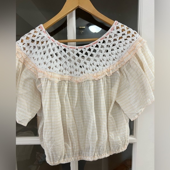 Free People Allora Allora Crocheted Ruffled Top - Size M - NWT - Picture 10 of 11